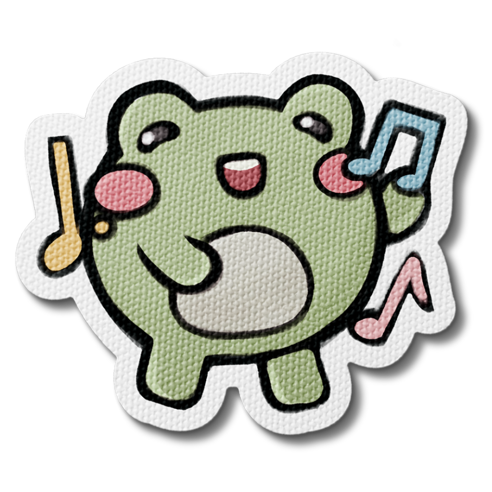 Finneas the Musical Frog Sensory Sticker