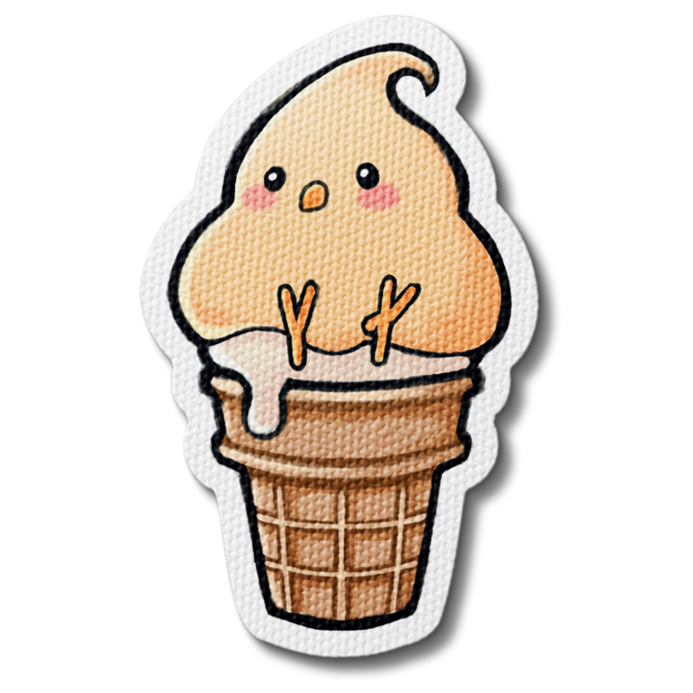 Chirpy Chick Ice Cream Cone Sensory Sticker