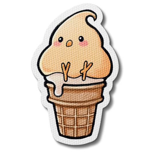 Chirpy Chick Ice Cream Cone Sensory Sticker