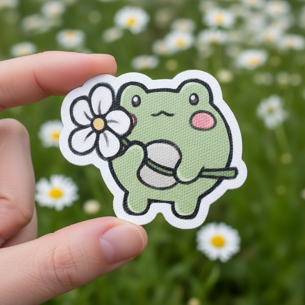 Flower Friend Finneas the Frog Sensory Sticker