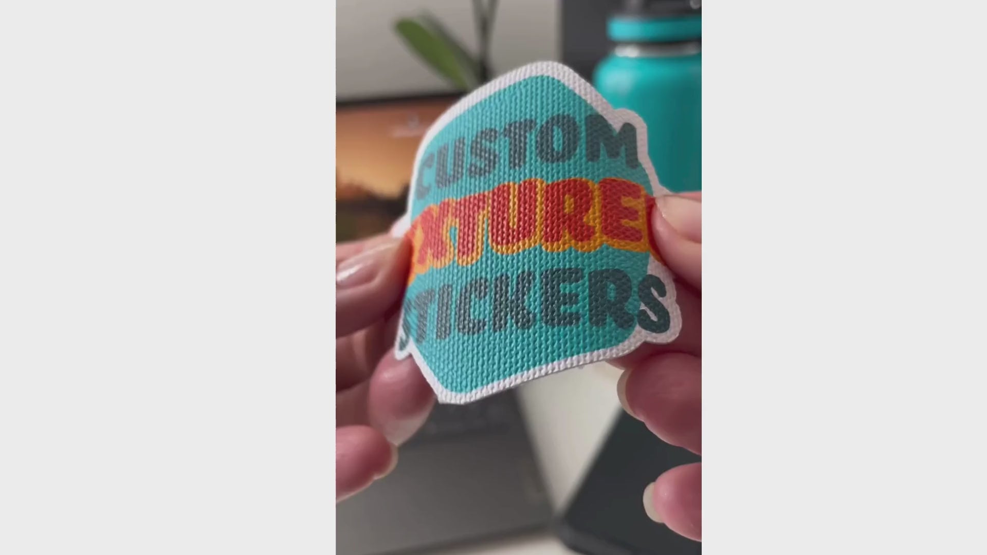 Video showcasing sensoy stickers texture